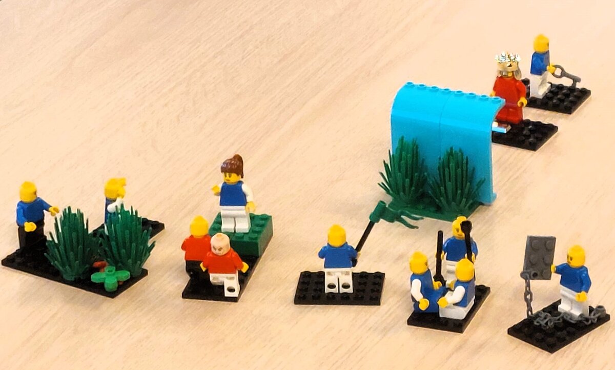 Lego Serious Play opstelling gebruikt tijdens een werksessie over samenwerking